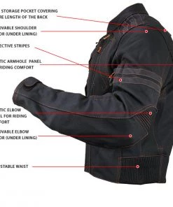 Vulcan VTZ910 Men's Matte Black'Street' Motorcycle Leather Armored Jacket