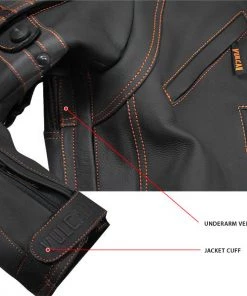 Vulcan VTZ910 Men's Matte Black'Street' Motorcycle Leather Armored Jacket