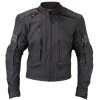 Vulcan VTZ910 Men's Matte Black 'Street' Motorcycle Leather Armored Jacket