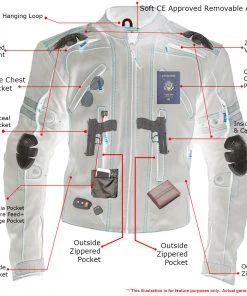 Vulcan VTZ910 Men's Matte Black 'Street' Motorcycle Leather Armored Jacket