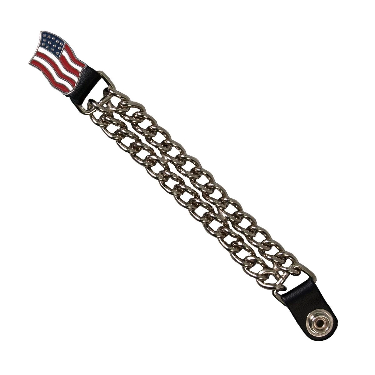 Hot Leathers VXC1010 American Flag Chain Vest Extender Vest Extenders
