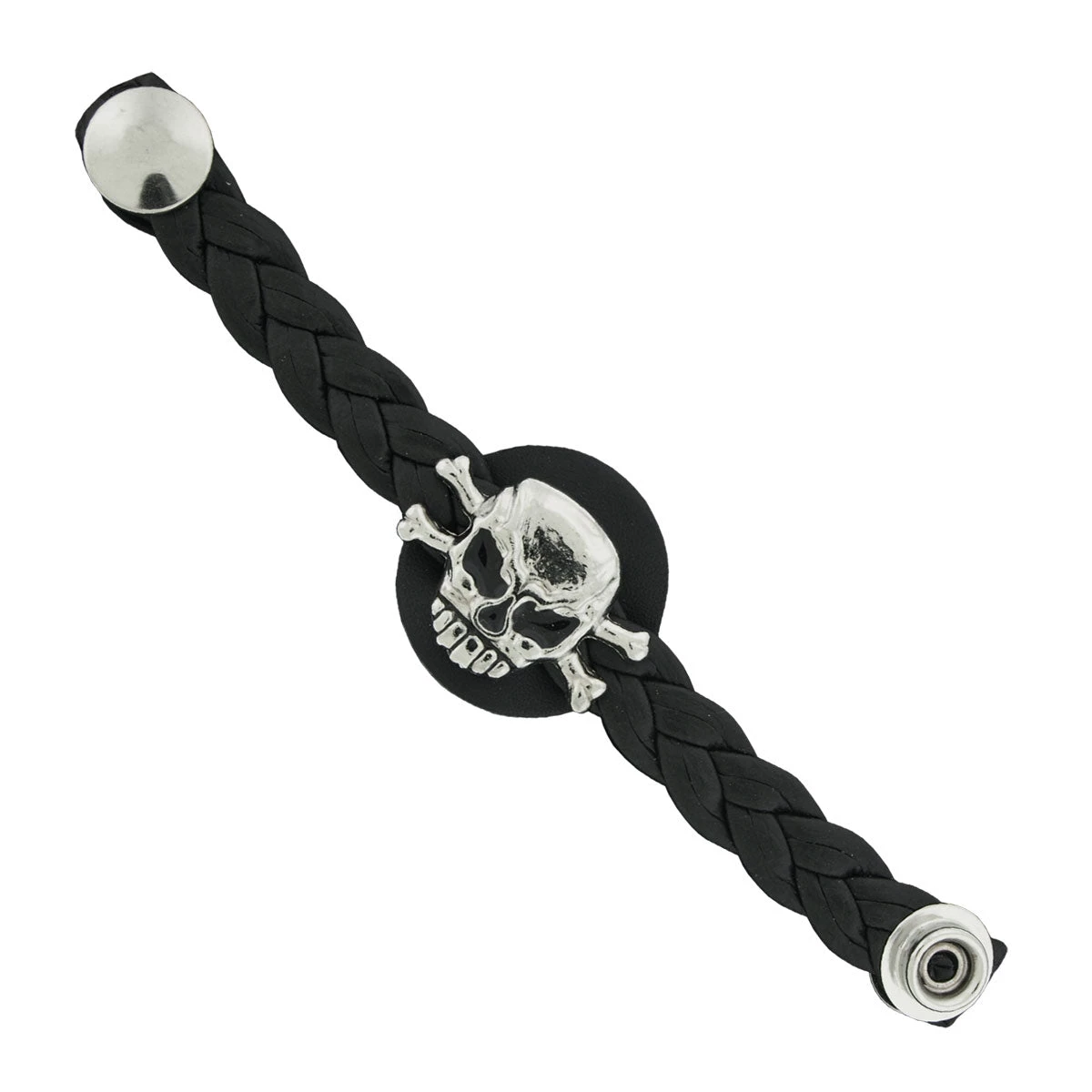 Vest Extenders Hot Leathers VXL1005 Skull And Bones Braided Vest Extender