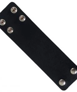 Hot Leathers WBA1011 Black Leather Wristband