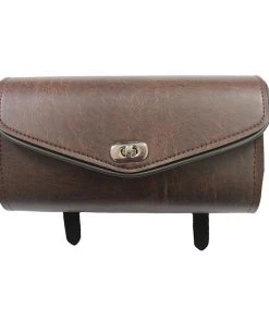 Riding Gear Hot Leathers WDA1016 Windshield Bag Plain Brown