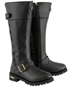 Xelement Footwear Xelement X93009 Women's 'Myna' Black Performance Tall Leather Boots Riding Gear