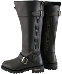 Xelement Footwear Xelement X93009 Women's'Myna' Black Performance Tall Leather Boots Riding Gear