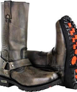 Xelement Footwear Xelement X99005 'Throttle' Men's Distressed Brown Performance Leather Boots