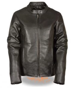 Milwaukee Leather LKL2720 Women's Black Classic Side Lace Leather Motorcycle Jacket