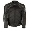 NexGen SH2153 Men's Black Armored Moto Textile And Leather Combo Jacket