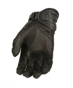 Xelement XG298 Men's Black'Knuckle Protect' Leather Protective Racing Gloves