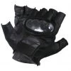 Riding Gear Xelement XG1475 Men's Black Knuckle Protected Leather Fingerless Riding Gloves