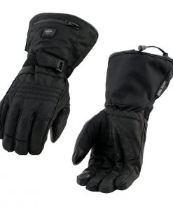 Riding Gear Nexgen Heat NXG17501SET Men’s Black Heated Textile And Leather Fashion Gloves With I-Touch (Battery Pack Included)