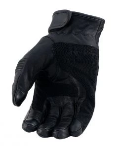 Riding Gear Xelement XG17503 Men's Black Leather'Flex' Racing Gloves