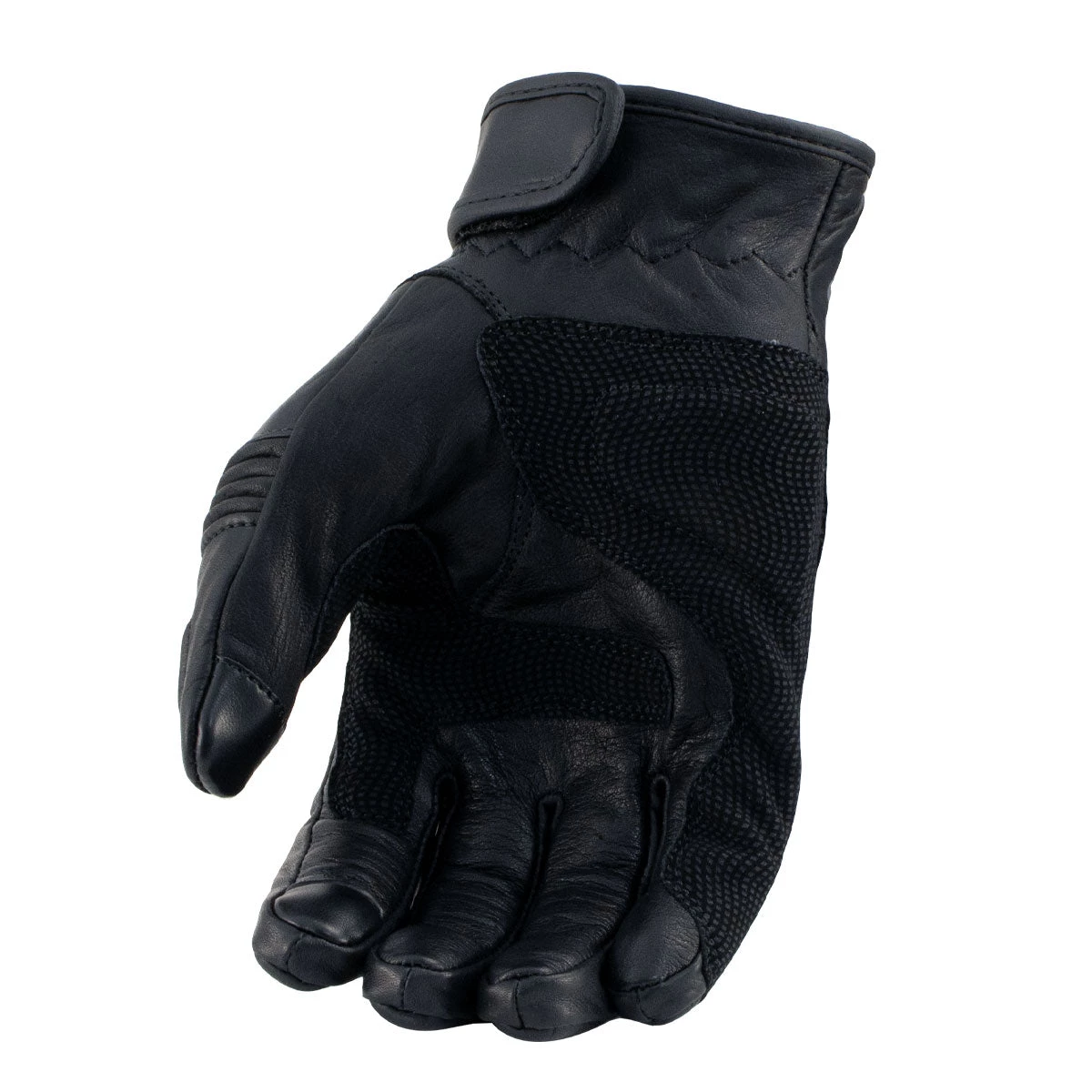 Riding Gear Xelement XG17503 Men's Black Leather 'Flex' Racing Gloves