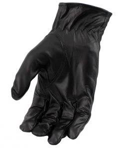 Genuine Leather Riding Gear Men’s XG2054 Black Biker Leather Motorcycle Riding Gloves