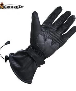 Xelement XG815 Men's Black Leather Motorcycle Winter Gloves Riding Gear