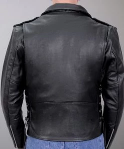 Hot Leathers XKM1002 Men's Classic Motorcycle Leather Jacket With Zip Out Lining Leather Motorcycle Jackets