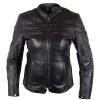Xelement XS6332 'Road Queen' Ladies Black Cowhide Leather Jacket With X-Armor Protection