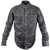 Conceal Carry Xelement XS-921G Men's 'Nickel' Distress Gray Leather Shirt With Vintage Buffalo Buttons
