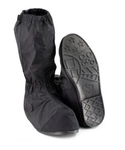 Genuine Leather Riding Gear Unisex XS002 Black Full Coverage Hard Walking Sole Motorcycle Rain Boot Covers