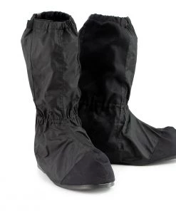 Genuine Leather Riding Gear Unisex XS002 Black Full Coverage Hard Walking Sole Motorcycle Rain Boot Covers