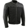 Xelement XS11001 Men's ‘Chaos’ Black Perforated Leather And Mesh Armored Scooter Jacket