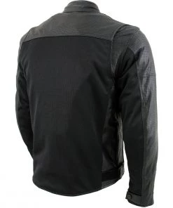 Xelement XS11001 Men's ‘Chaos’ Black Perforated Leather And Mesh Armored Scooter Jacket