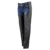 Motorcycle Pants & Chaps Genuine Leather XS1115P Ladies Black ‘Perforated’ Cowhide Leather Chaps