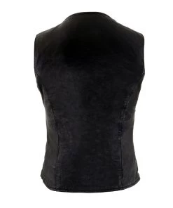 Milwaukee Leather XS1216 Ladies Black Leather Vest With Front Laces
