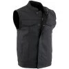 Motorcycle Vests Xelement XS13001 Men's 'Barrage' Flat Black Club Leather Vest