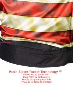 Xelement ‘Gold Series’ XS13002 Men's'Stars And Stripes’ Black Leather MC Vest With USA Flag Liner