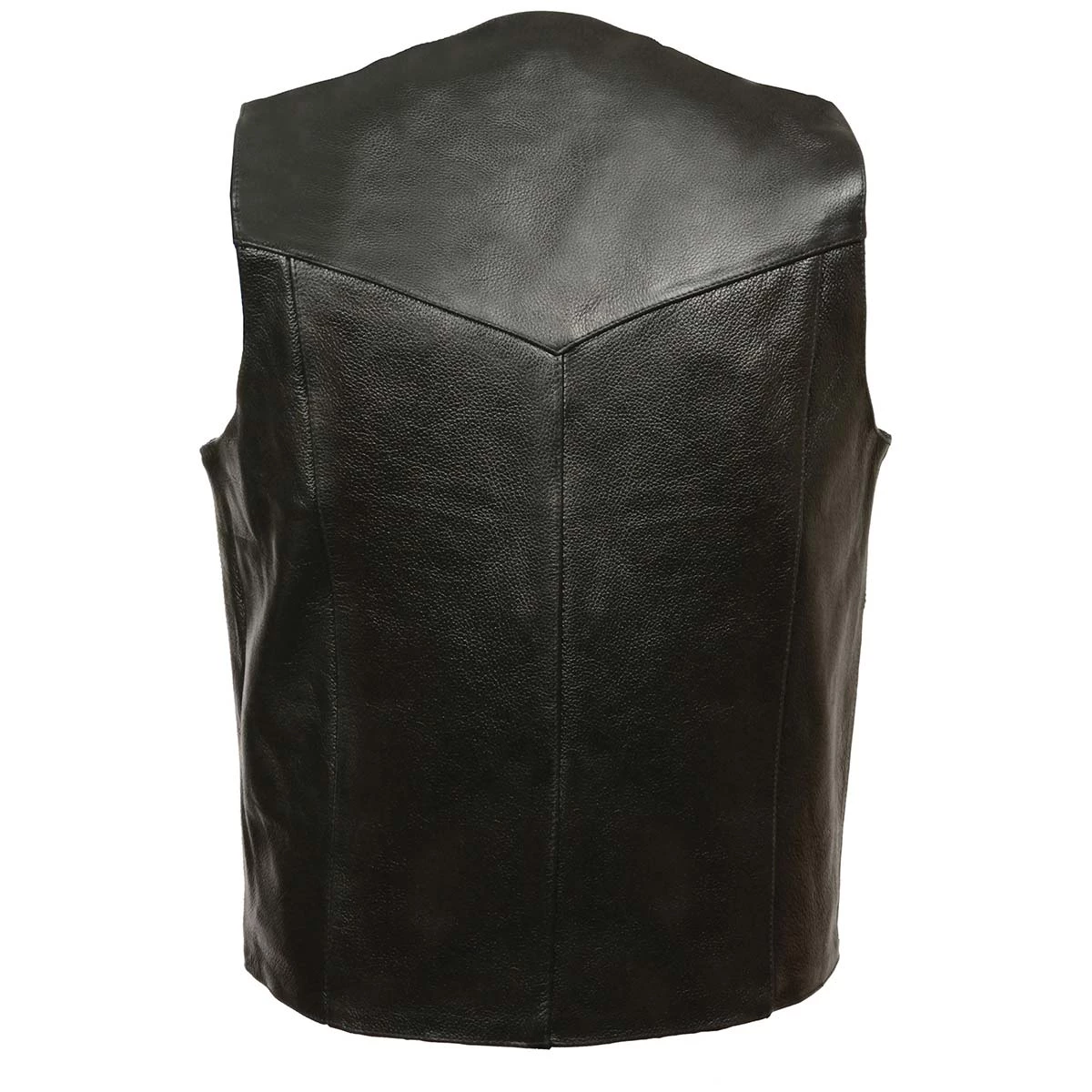 Milwaukee Leather Leather King XS1310LET Men's Classic Black Leather Vest With Snap Button Closure
