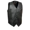 Milwaukee Leather Leather King XS1310LET Men's Classic Black Leather Vest With Snap Button Closure