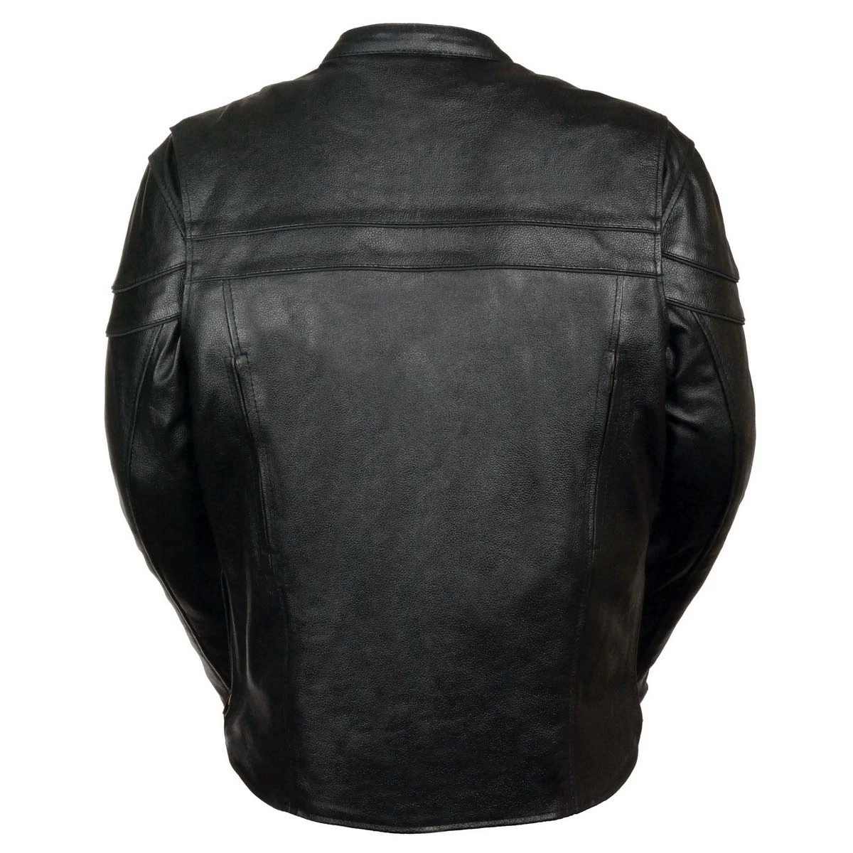 Event Leather SH1408 Men's Black ‘Sporty Crossover’ Vented Black Leather Moto Jacket Leather Motorcycle Jackets