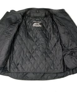 Event Leather SH1408 Men's Black ‘Sporty Crossover’ Vented Black Leather Moto Jacket Leather Motorcycle Jackets