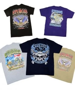 Biker Clothing Co. XS16001 Men’s 2019 ‘Sturgis’ Assorted 5 Shirts For $40.00 T-Shirts