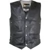 Xelement XS1927 Men's 'Road King' Black Leather Biker Vest Motorcycle Vests