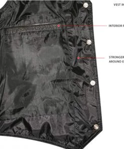 Xelement XS1927 Men's'Road King' Black Leather Biker Vest Motorcycle Vests