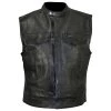 Xelement XS1937 Men's 'Quick Draw' Black Leather Motorcycle Vest Motorcycle Vests