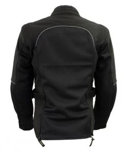 Motorcycle Jackets Xelement 'Gold Series' XS22006 Ladies 'Be Cool' Black Textile And Soft-Shell Motorcycle Jacket With X-Armor