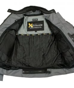 Motorcycle Jackets Xelement XS22012 Ladies'Shade' Grey Textile And Mesh Scooter Jacket With X-Armor