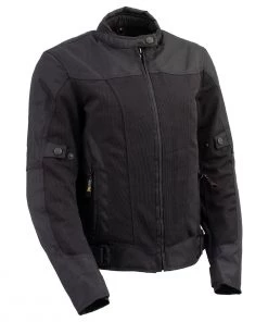 Xelement XS22012 Ladies'Shade' Black Textile And Mesh Scooter Jacket With X-Armor
