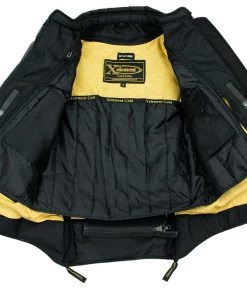 Xelement'Gold Series' XS22008 Ladies'Be Cool' Black With Purple Textile And Soft-Shell Motorcycle Jacket With X-Armor
