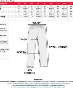 Genuine Leather Motorcycle Pants & Chaps Men's XS2821 Black Water-Resistant Nylon Racing Over Pants