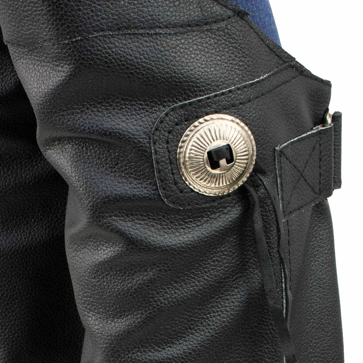 Xelement XS300 Women's Black Leather Half Chaps With Conchos Motorycle Pants & Chaps