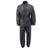 NexGen Ladies XS5001 Black Water Proof Rain Suit With Reflective Piping Rain Gear