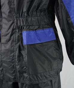 NexGen Ladies XS5001 Black And Blue Water Proof Rain Suit With Reflective Piping Rain Gear