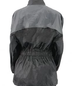 NexGen Ladies XS5001 Black And Grey Water Proof Rain Suit With Reflective Piping Rain Gear