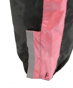 NexGen Ladies XS5001 Black And Pink Water Proof Rain Suit With Reflective Piping