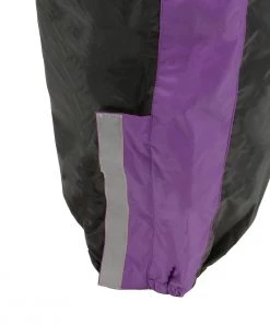 NexGen Ladies XS5001 Black And Purple Water Proof Rain Suit With Reflective Piping Rain Gear